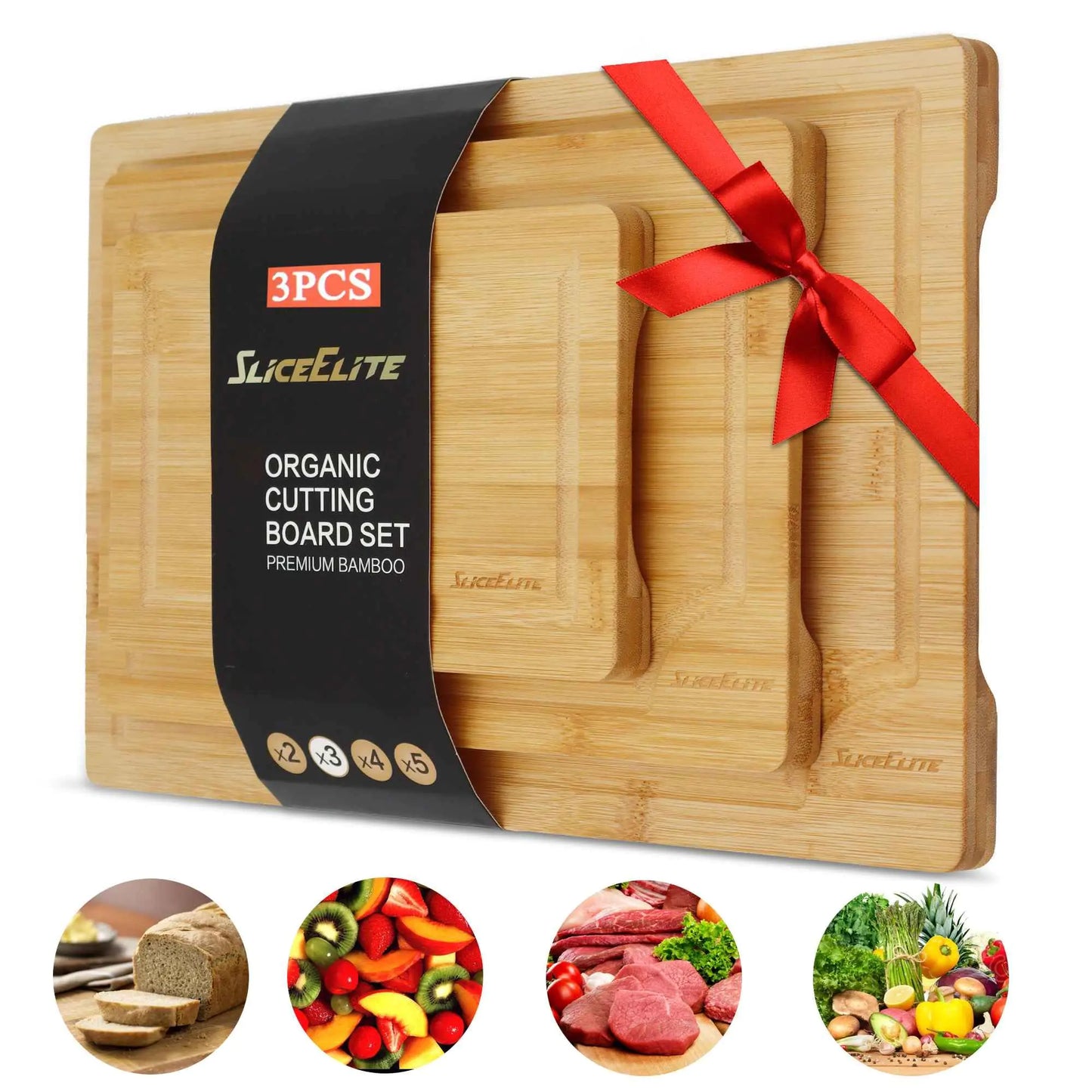 Bamboo Cutting Board Set β 3 Piece