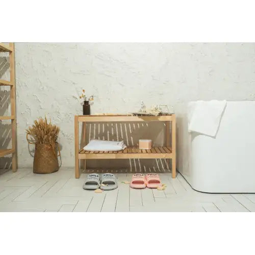 3-Tier Birch Shoe Bench — 300lb Capacity