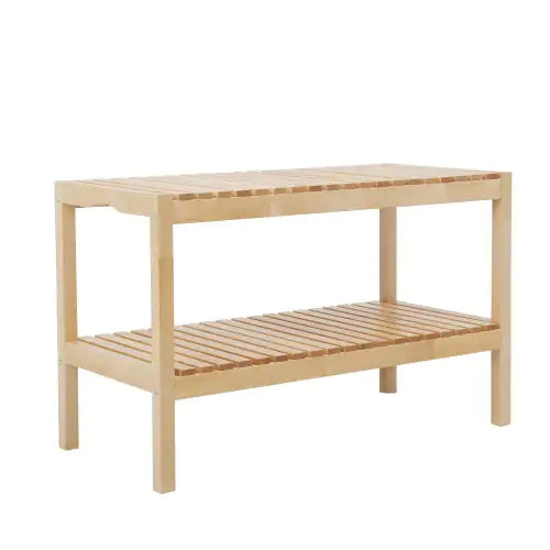 3-Tier Birch Shoe Bench — 300lb Capacity
