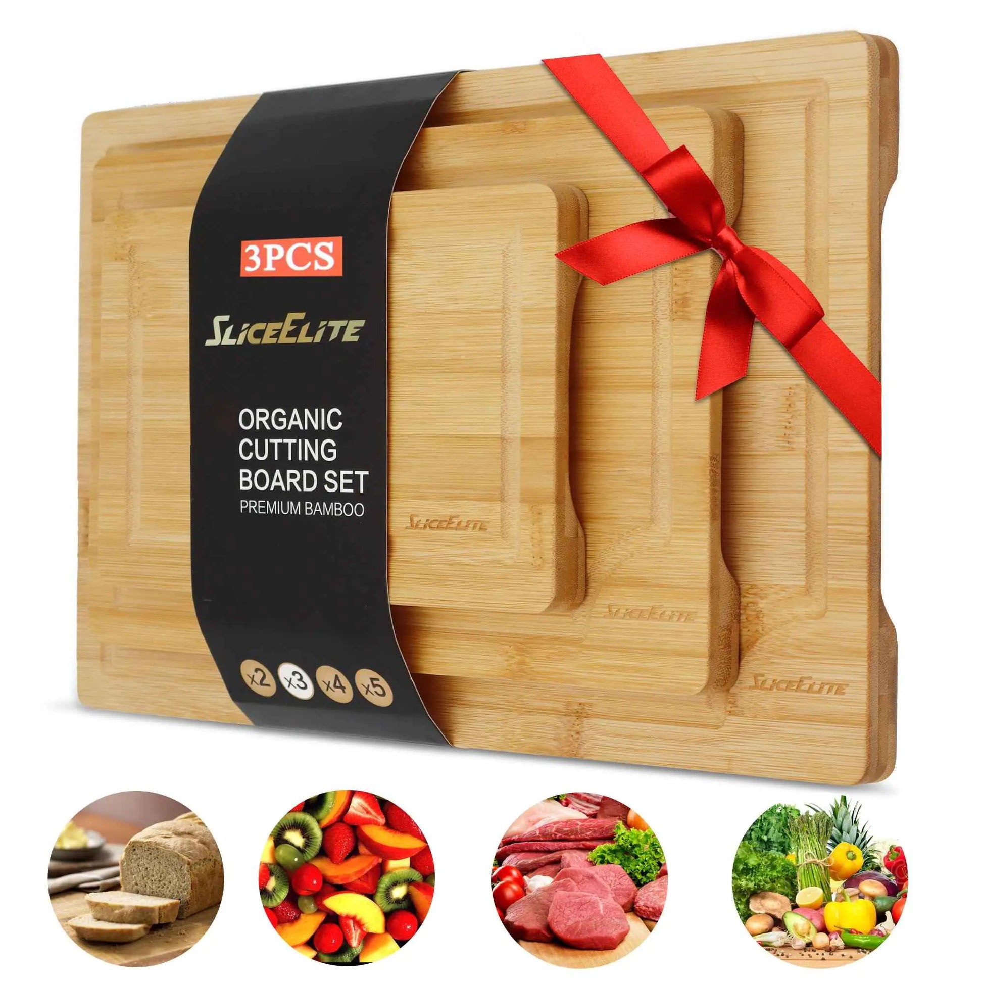 Bamboo Cutting Board Set — 3 Piece
