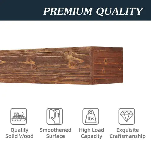 Floating Wood Mantel Shelf
