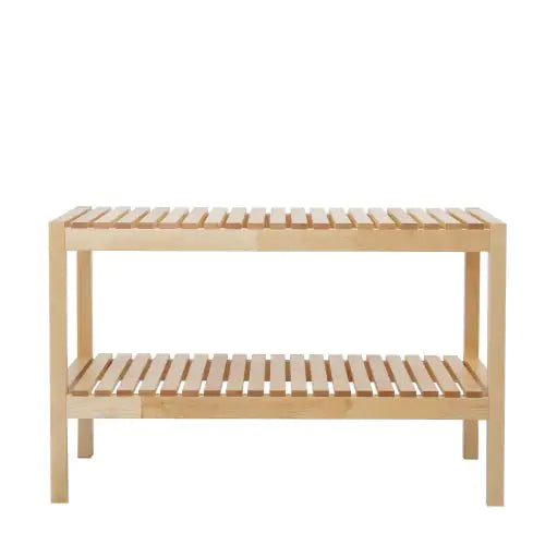 3-Tier Birch Shoe Bench — 300lb Capacity